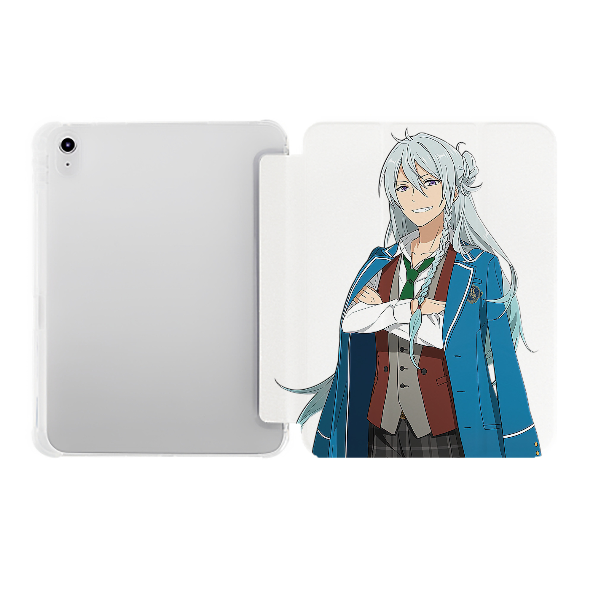 （画像用） あんさんぶるスターズ! Ensemble Stars IPad ケース ペン収納付き 三つ折りスタンド PUレザー×シリコン 対応機種9.5/10.5/10.9インチ